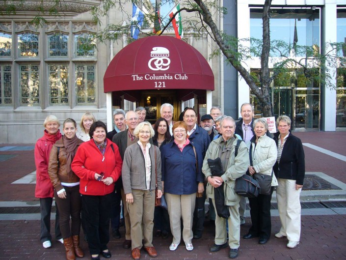 Auf geht’s zum Stadtrundgang von unserem Stammquartier im Columbia Club Hotel