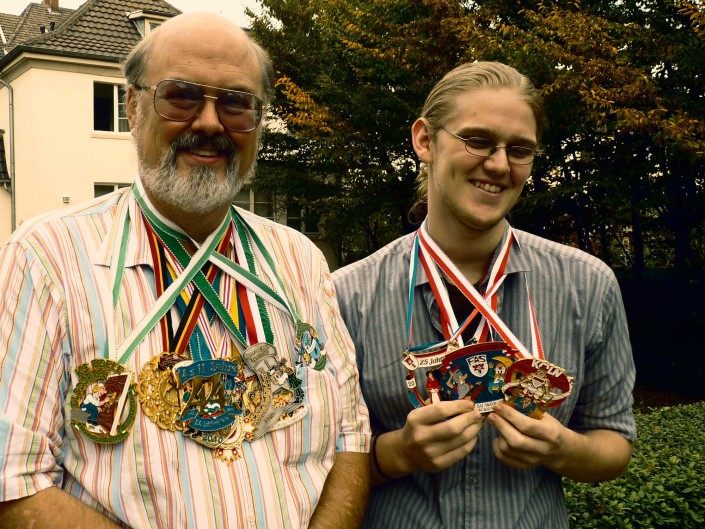 Steve Schmidt und sein Sohn sind echte Hoosier Karnevalisten.