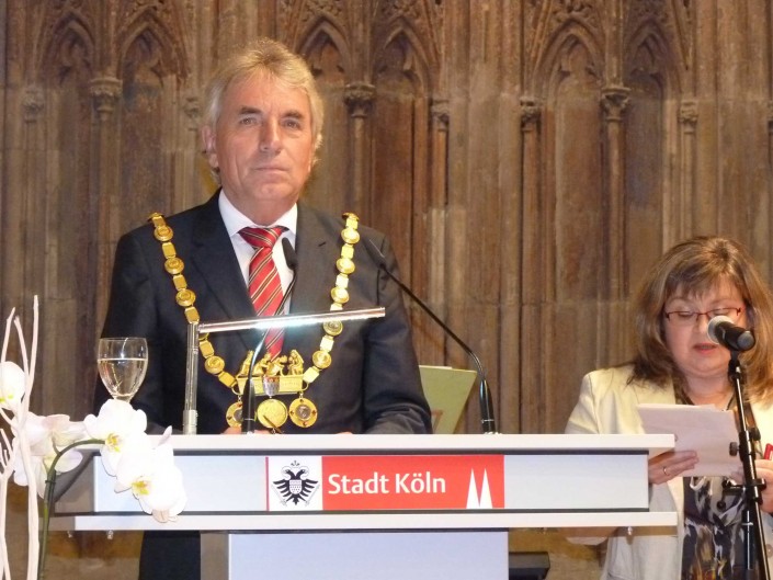 Würdiger Empfang durch OB Jürgen Roters im Hansasaal des Kölner Rathauses